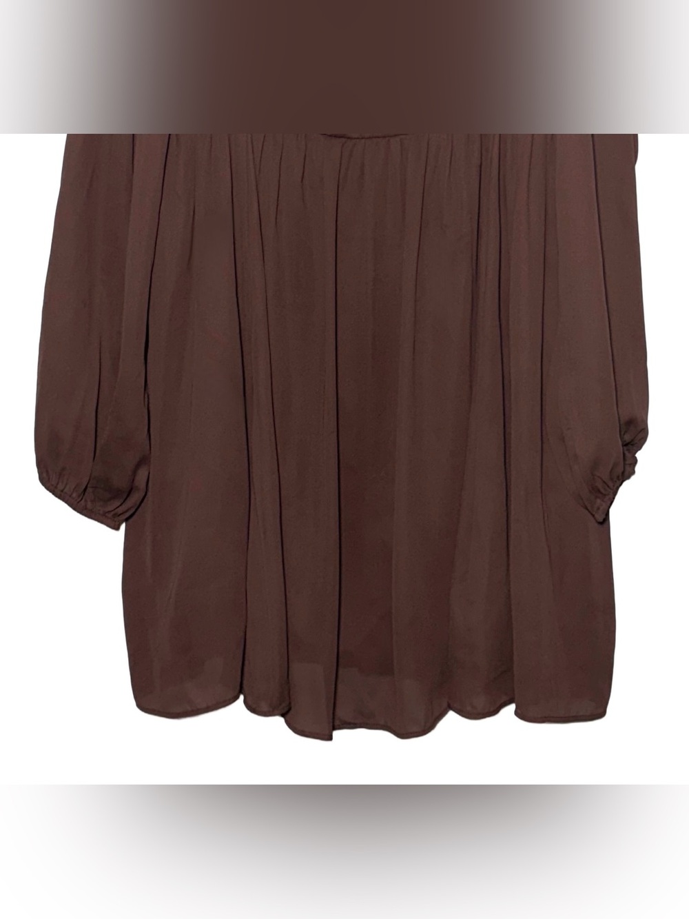 Abercrombie & Fitch Brown Chiffon
Babydoll Mini Dress, Size XLT - Picture 6 of 12